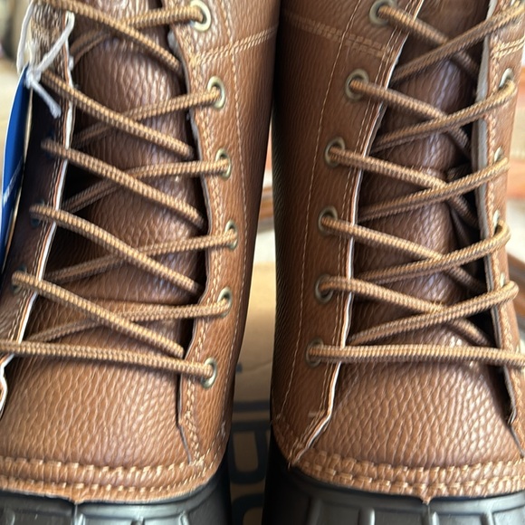 JBU by Jambu Mens Maine Faux Leather Outdoor Rain Boots Tan 12 Medium  brand new - Picture 2 of 7